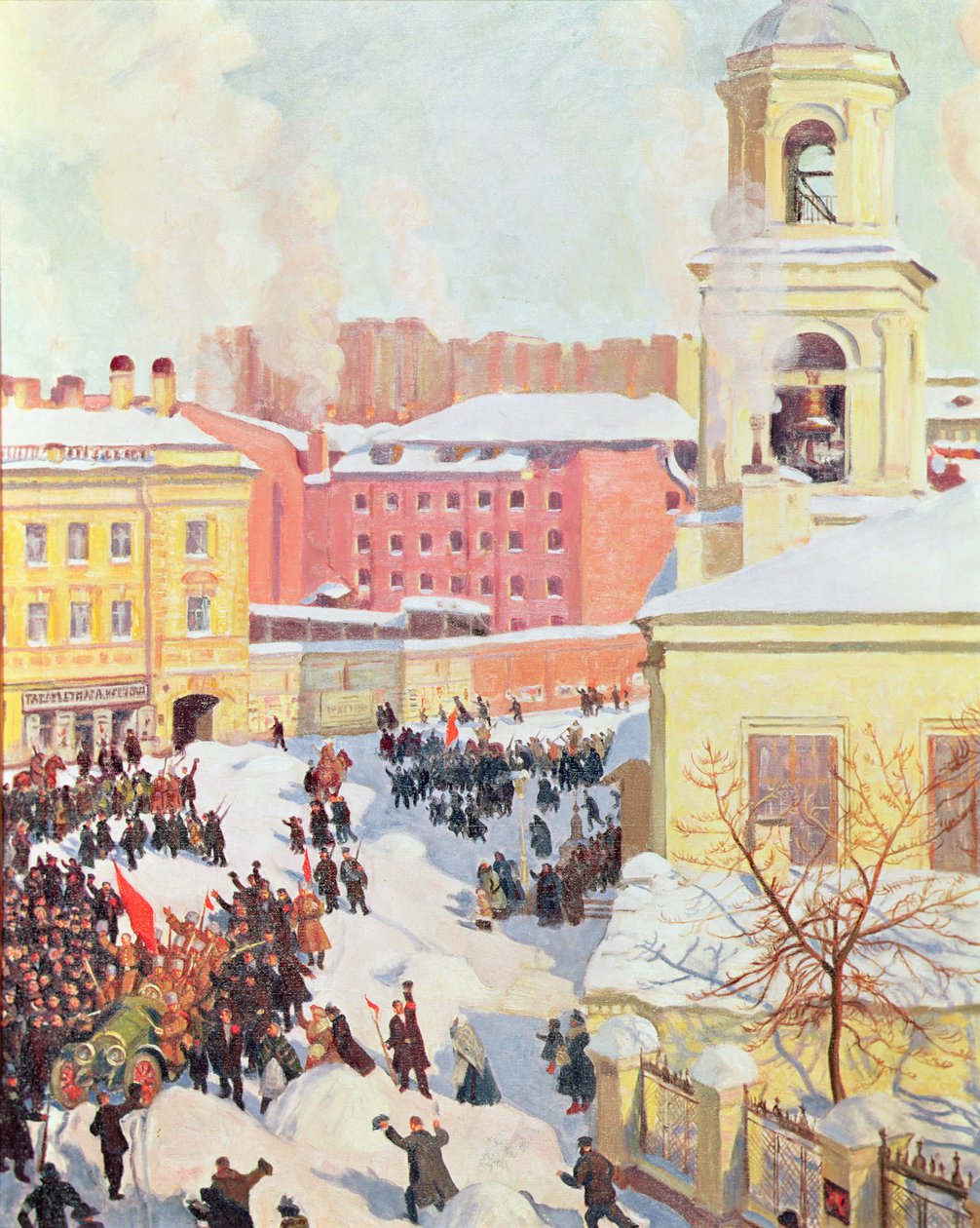 De 27e februari 1917 door Boris Mikhailovich Kustodiev