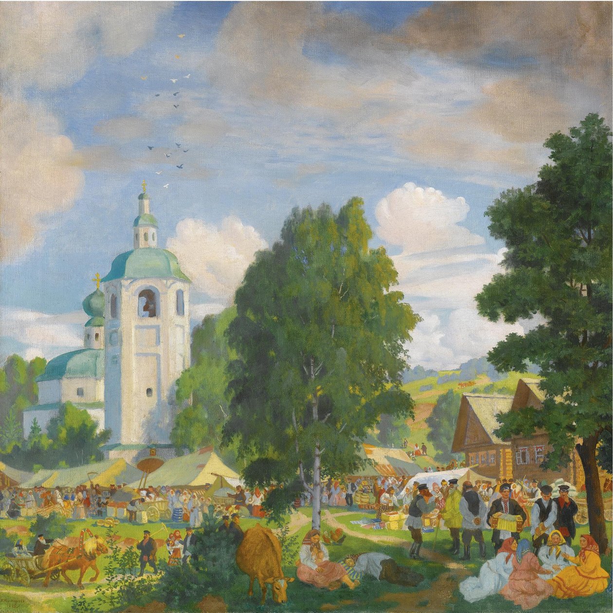 De dorpskermis, 1920 door Boris Mikhailovich Kustodiev