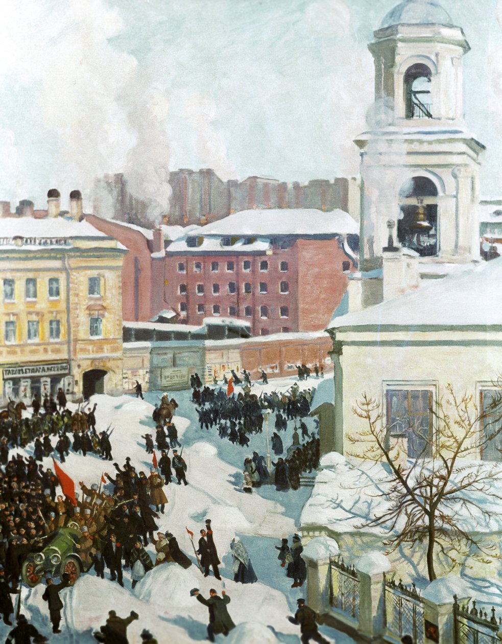 27 februari 1917 door Boris Mikhailovich Kustodiev