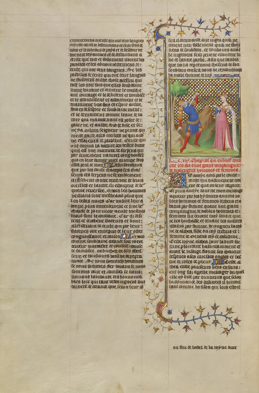 De zelfmoorden van Meleager en Althea door Boucicaut Master