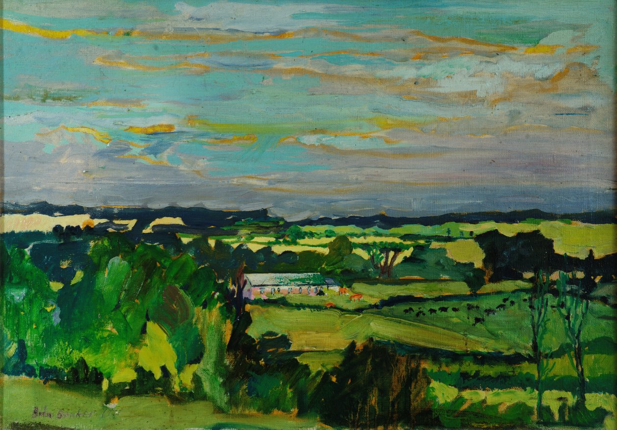 Over de Vallei, Bedfordshire, 1973 door Brenda Brin Booker