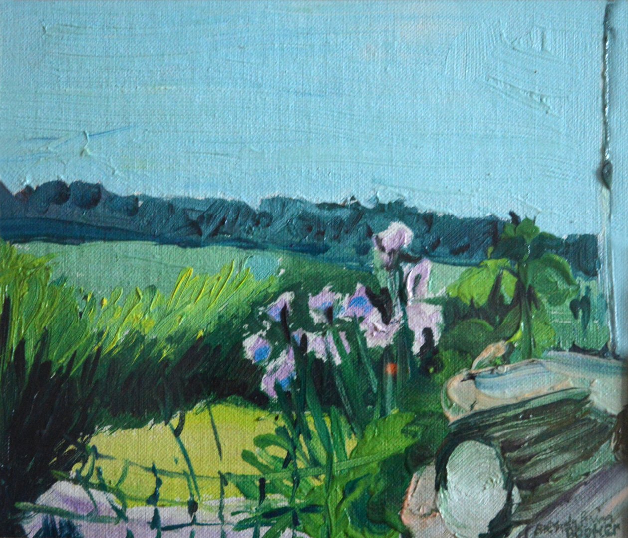 Irissen in de tuin door Brenda Brin Booker