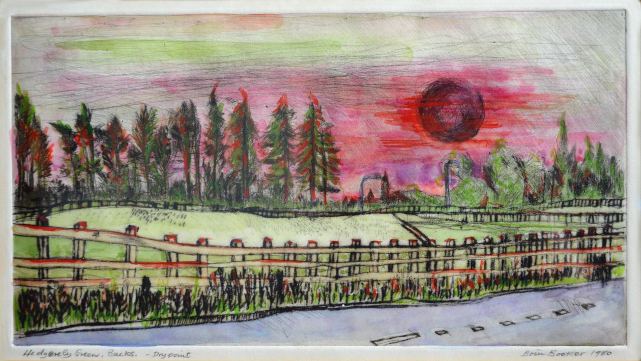 Zonsondergang, Hedgerley Green door Brenda Brin Booker