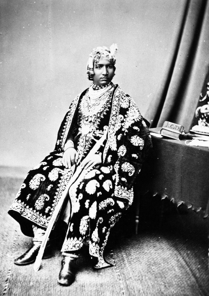 Maharaja van Alwar, ca. 1860s door British Photographer