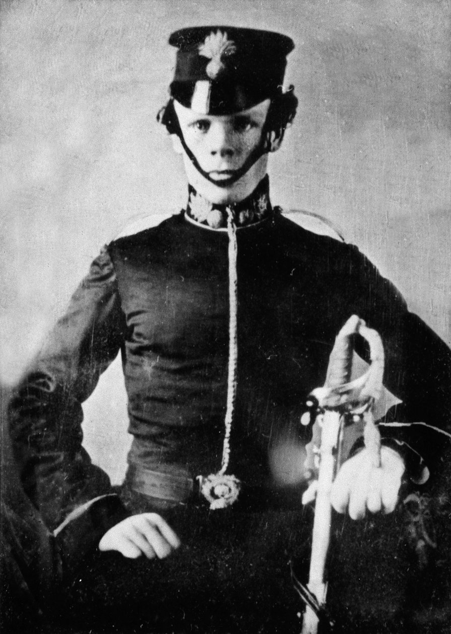 Portret van Vaandrig T. Cadell, 2e Europese Fuseliers (daguerreotype) door British Photographer