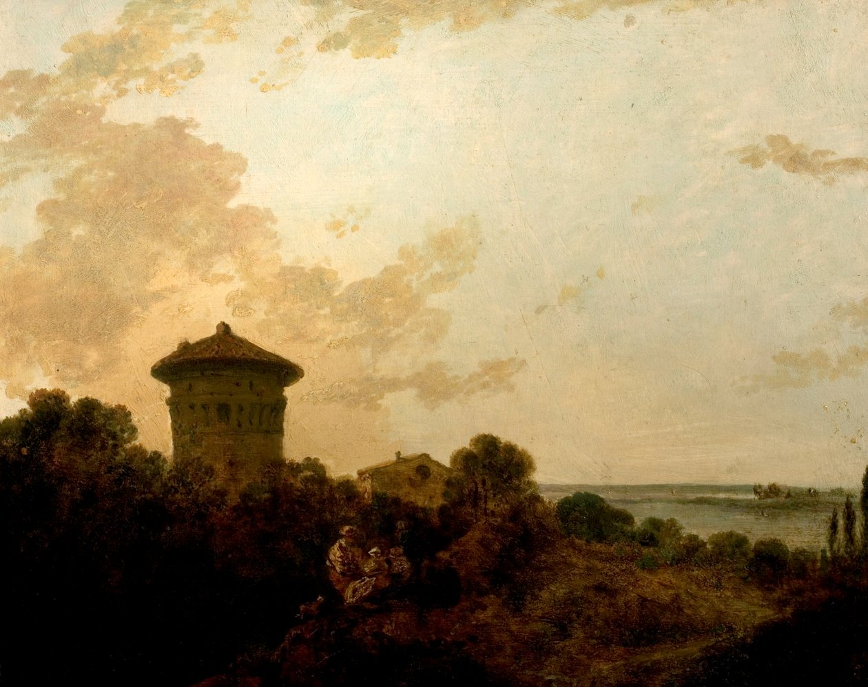 Ruïnes nabij Tivoli, Italië door British School