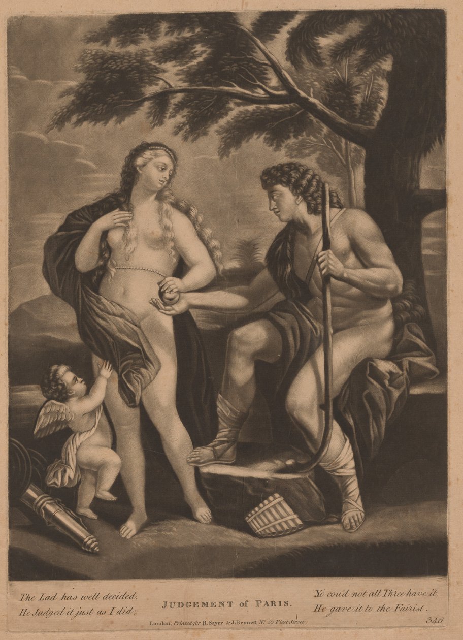Oordeel van Parijs door British 18th Century