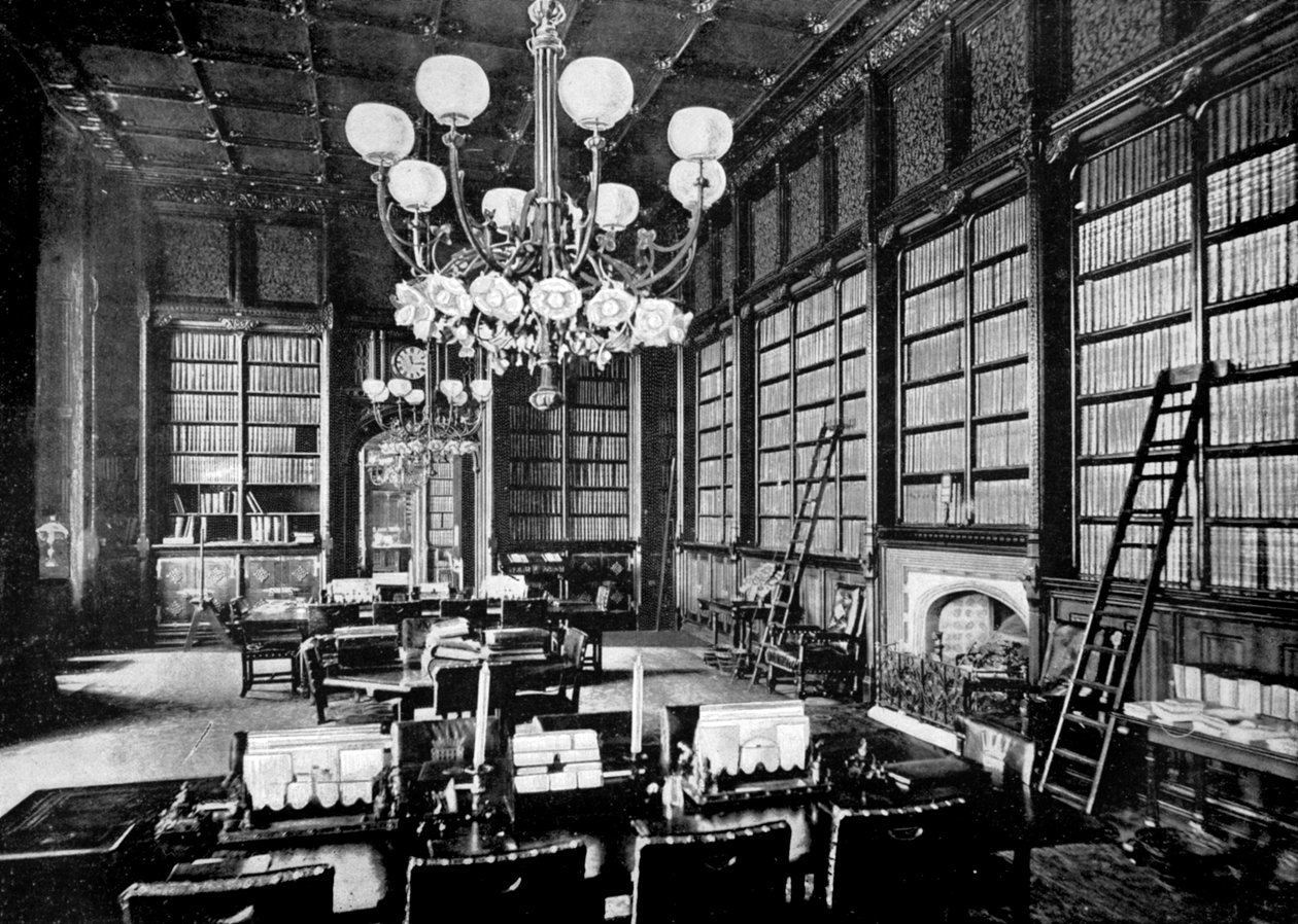 Bibliotheek van het Lagerhuis, Londen, 1890 door British Photographer