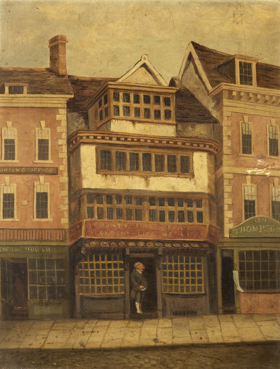 De oude bank, Gloucester en Jimmy Wood door British School