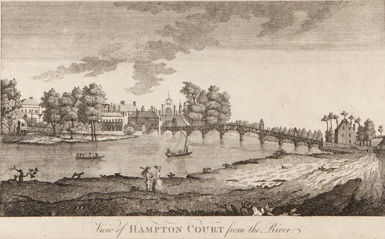 Uitzicht op Hampton Court vanaf de rivier door British School