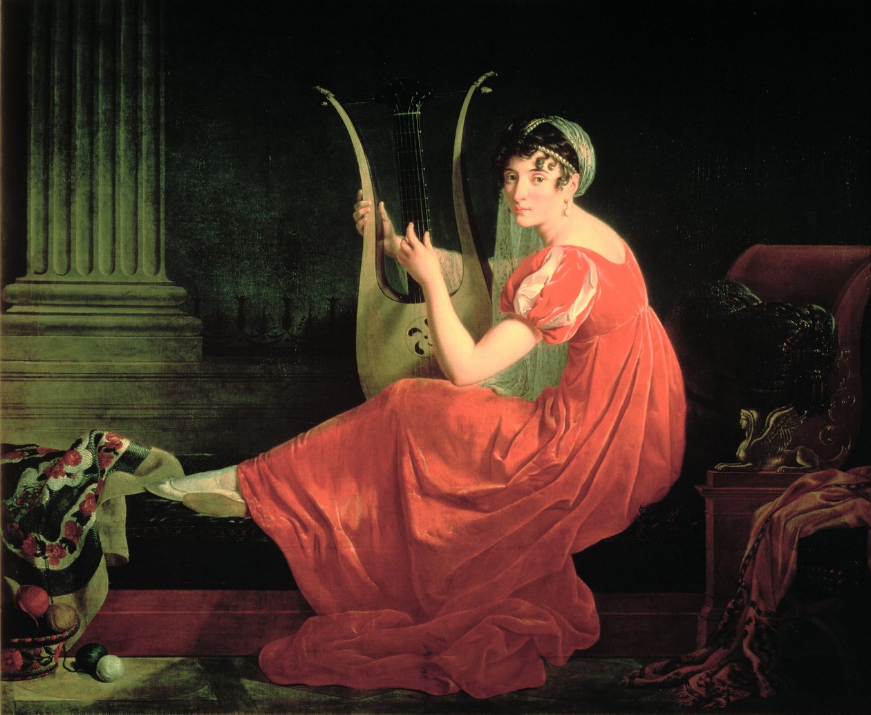 Portret van een dame door Briton Riviere