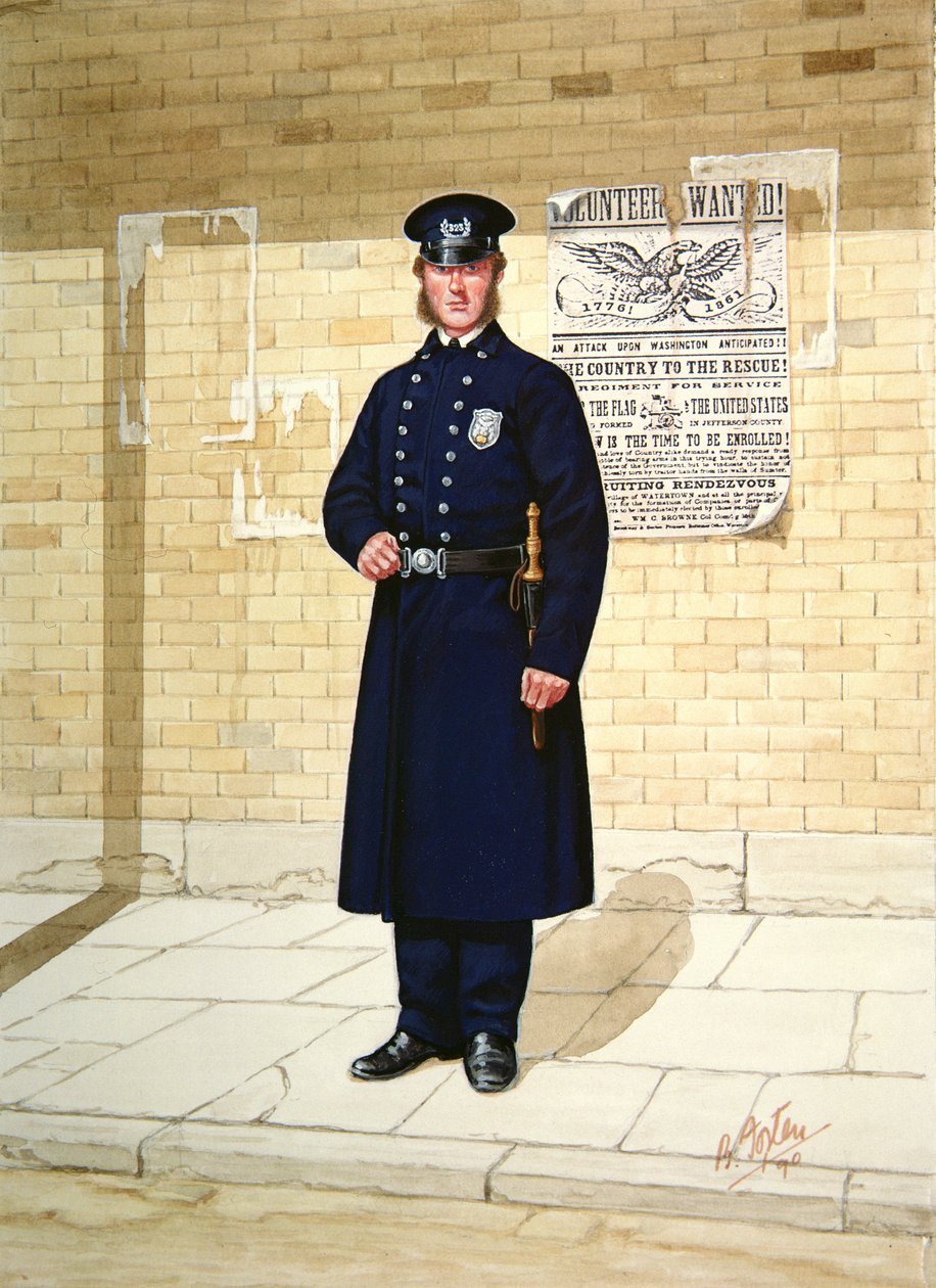 Politieagent in 1863 door Bryan Fosten
