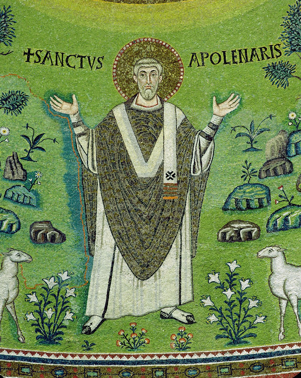 St. Apollinare (mozaïek) door Byzantine School