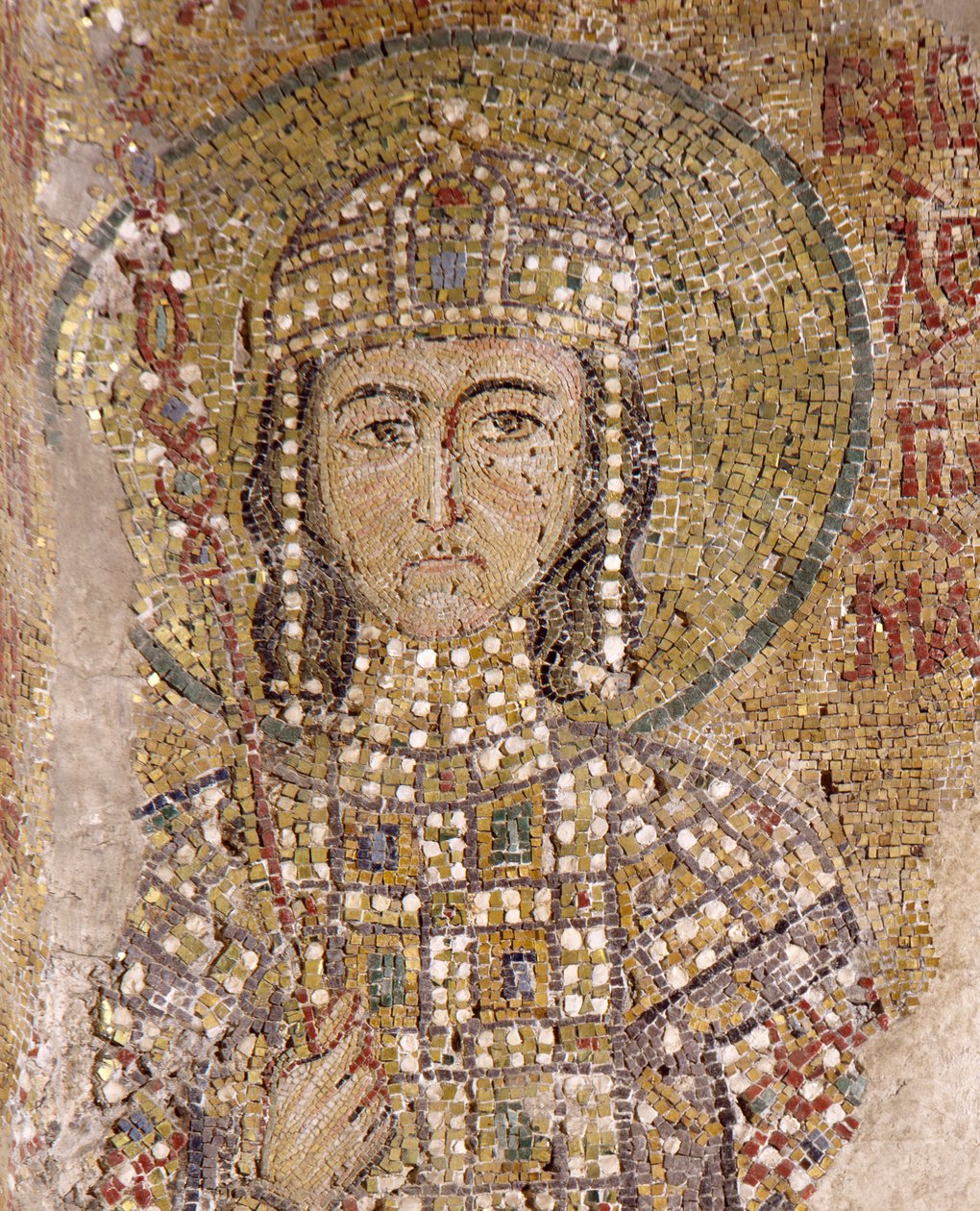 Alexios Komnenos in Hagia Sophia (mozaïek) door Byzantine