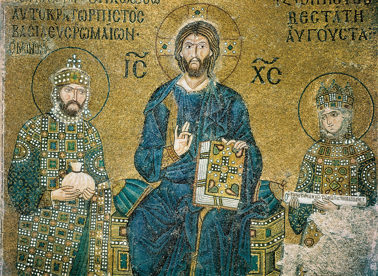 Het Zoe-mozaïek, Hagia Sophia, Istanbul door Byzantine