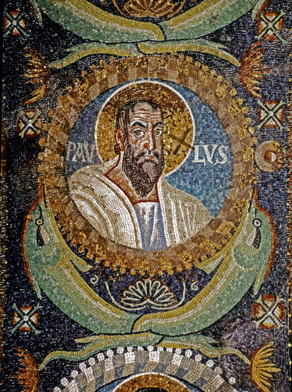 PAULUS: Byzantijns Mozaïek, 6e eeuw door Byzantine School