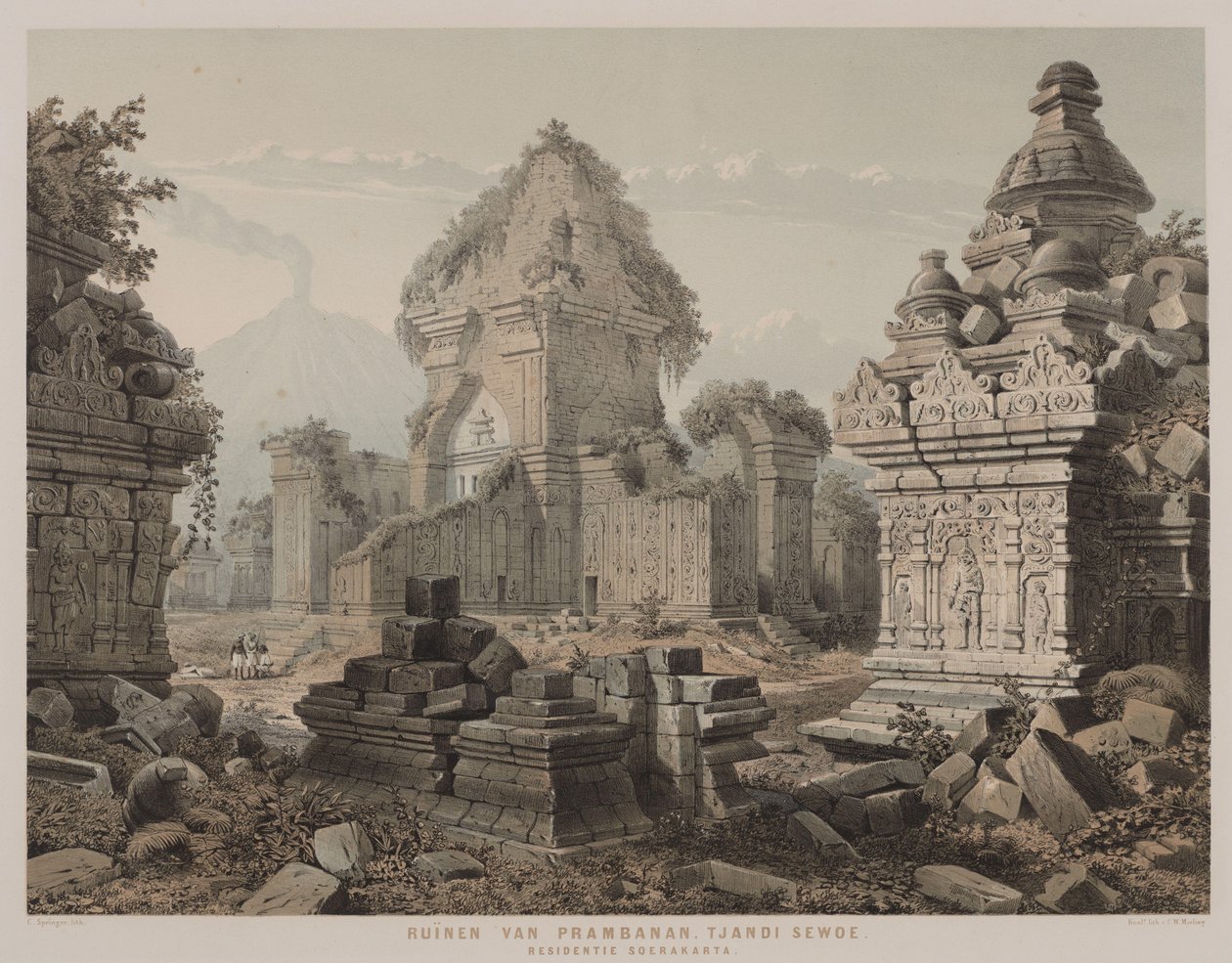 Ruïnes van Prambanan door C. Springer