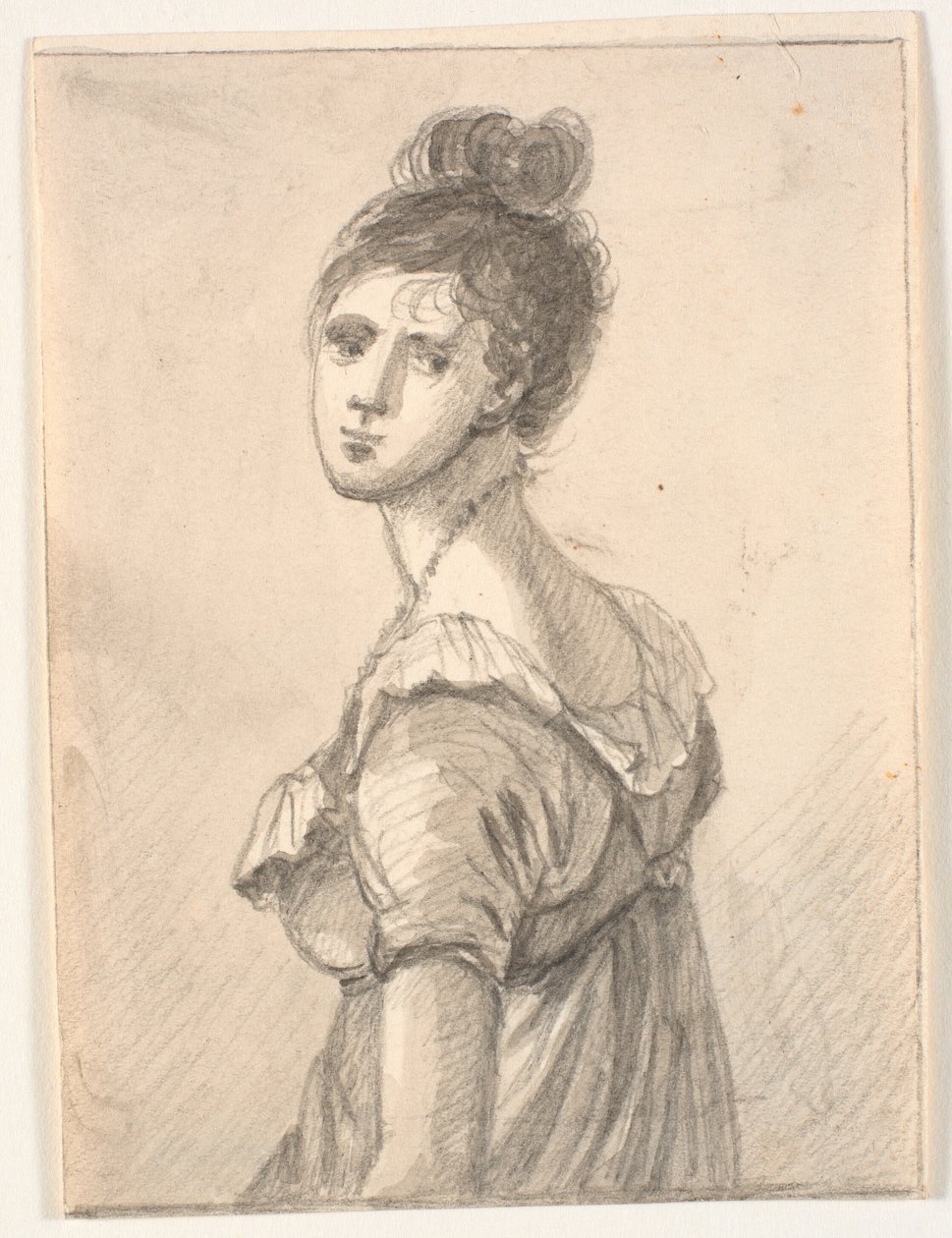 Vrouwenportret in Halffiguur door C.A. Lorentzen