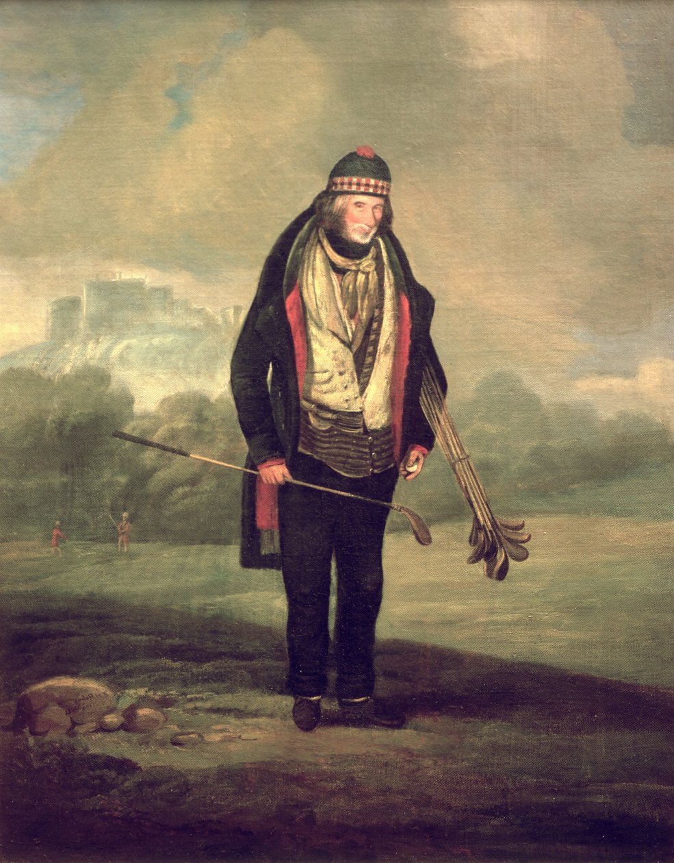 Caddie Willie in Bruntsfield, Edinburgh, 1824 door C.H Robertson