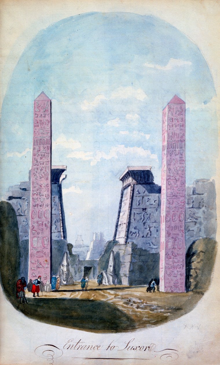 Ingang van Luxor, Egypte door CH Smith