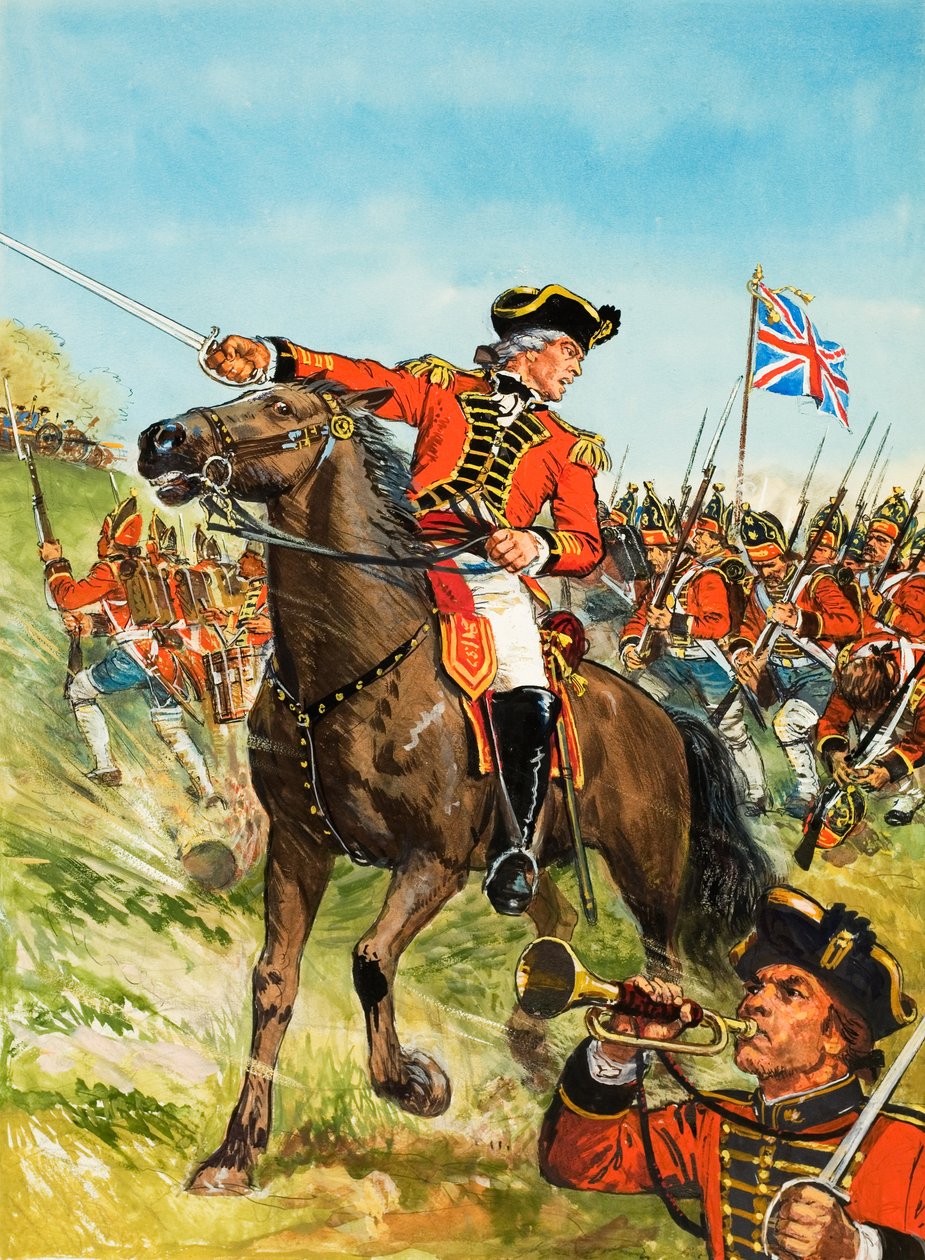 Amerikaanse Onafhankelijkheidsoorlog (gouache op papier) door C.L. Doughty