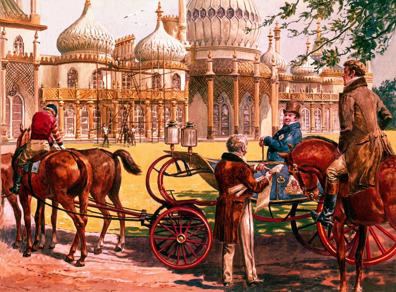 Het paviljoen van Brighton (gouache op papier) door C.L. Doughty