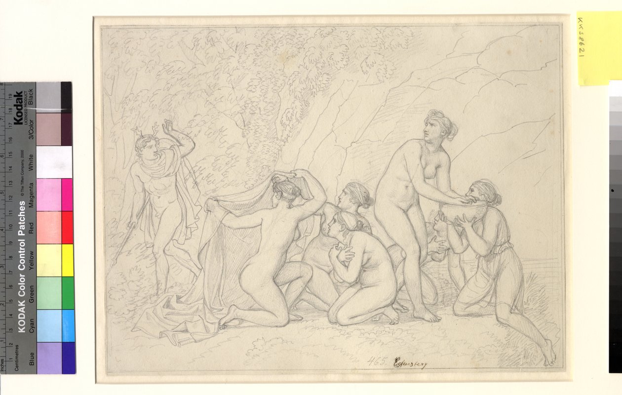 Diana en Actaeon door Christoffer Wilhelm Eckersberg