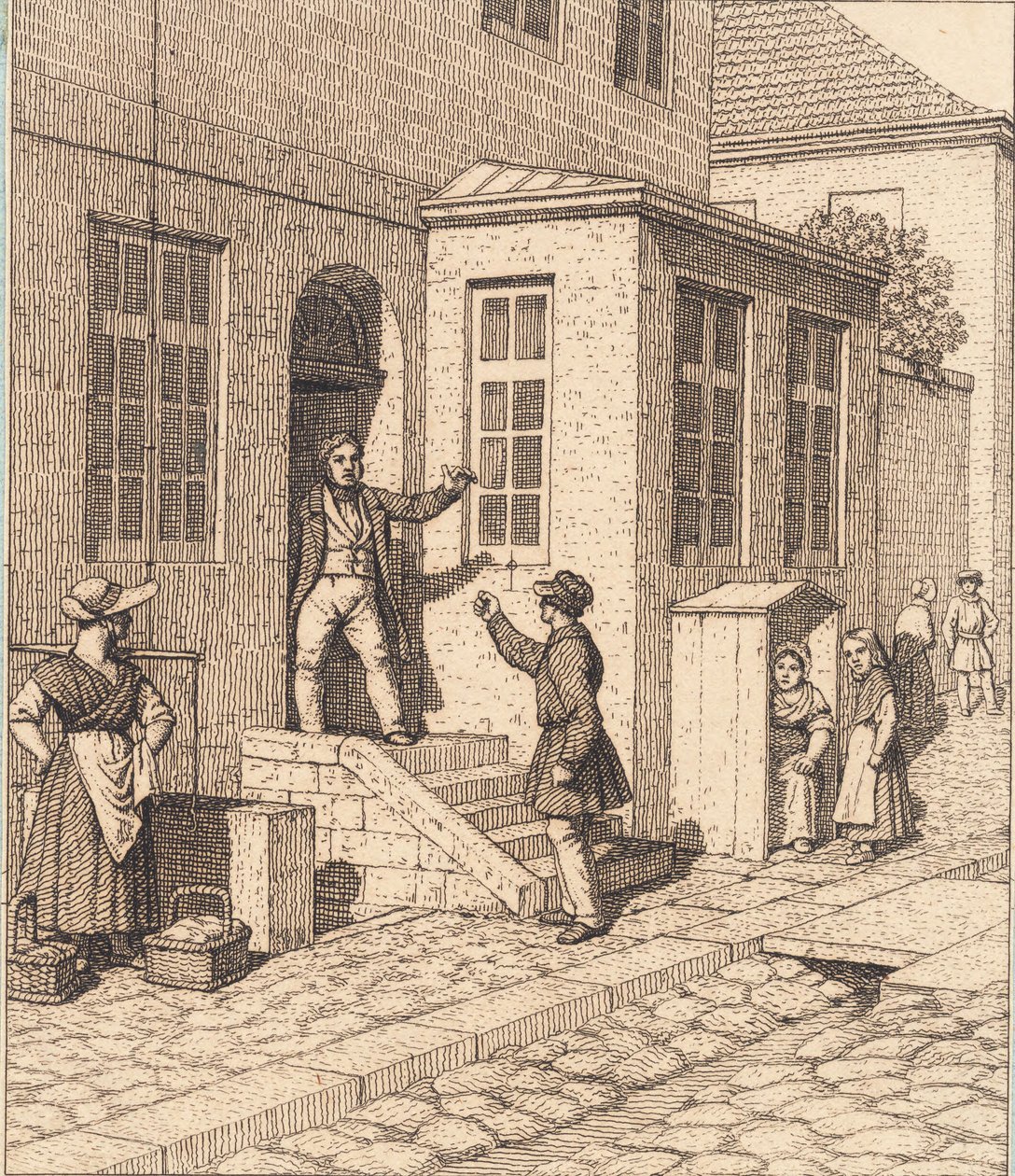 Straatscène. Illustratie voor "Linearperspectiven", Plaat VII door Christoffer Wilhelm Eckersberg