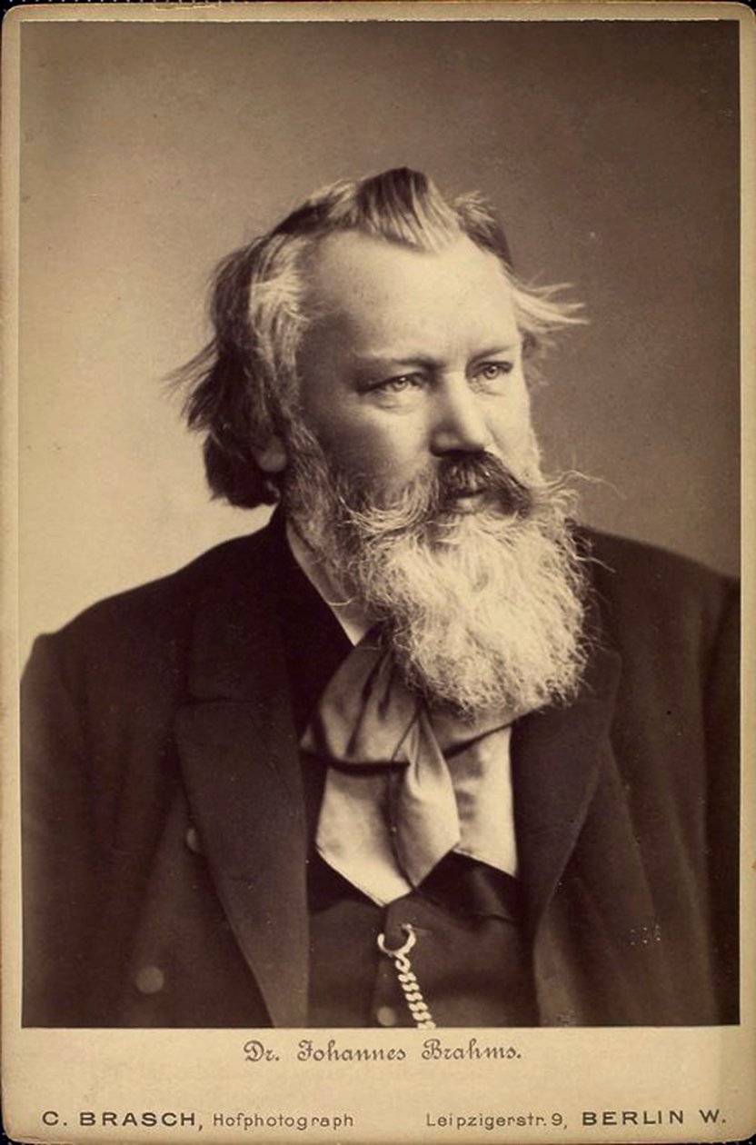 Johannes Brahms, Duitse componist en pianist, 1889 door C Brasch