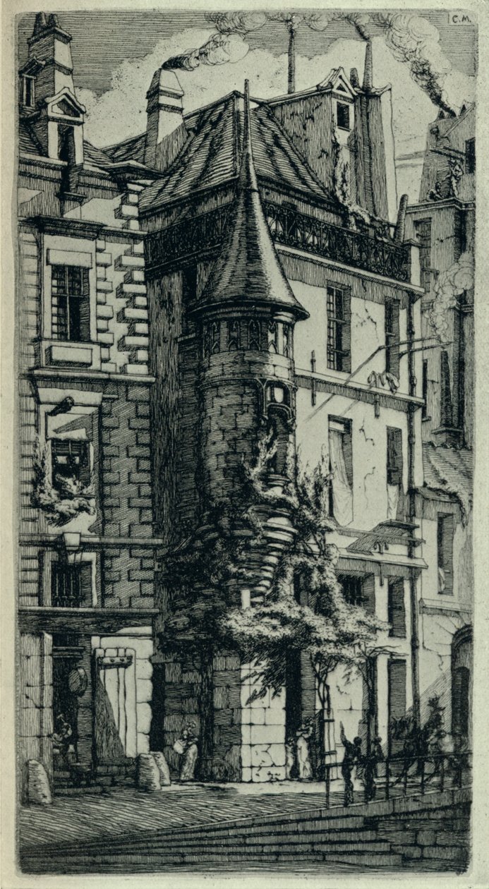 Toren, Rue de la Tixeranderie door C. H. Meryon