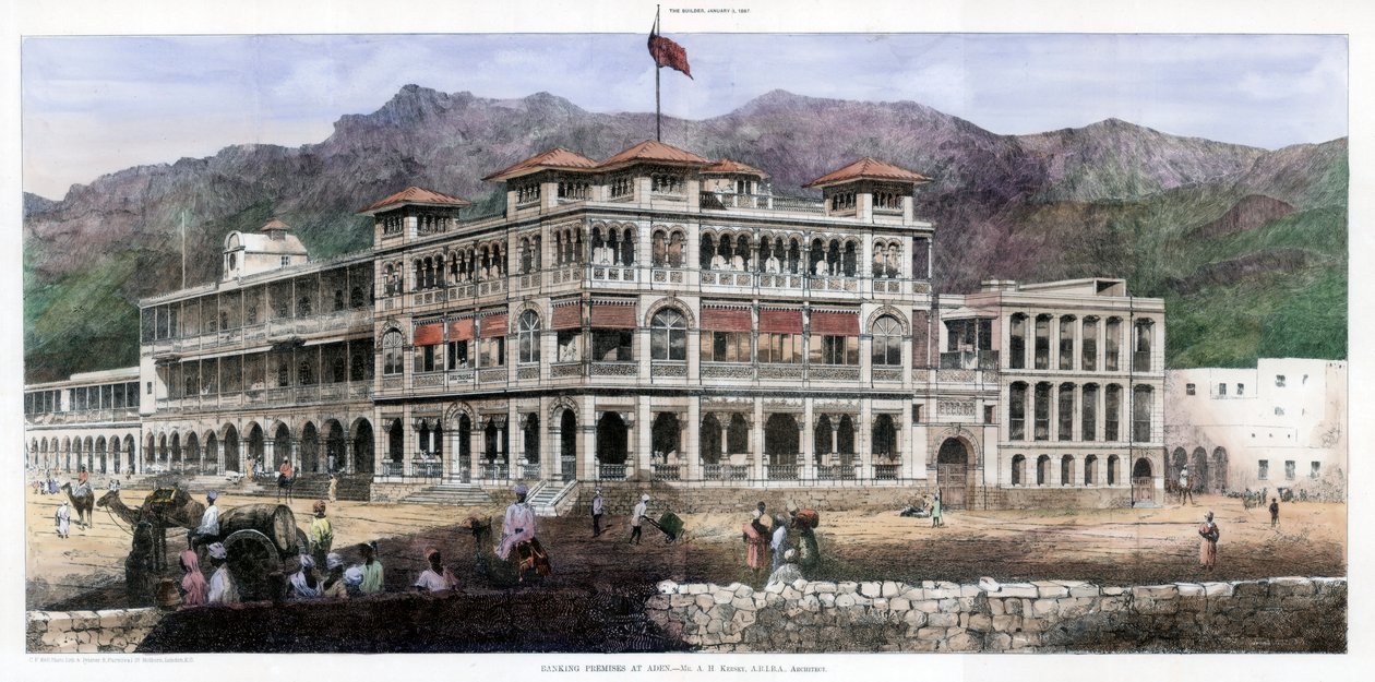 Bankgebouwen in Aden door C Kell