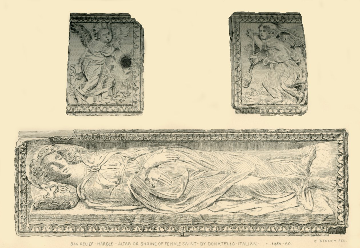 Sarcophagus van Santa Giustina, ca. 1476, 1881 door C Stoney
