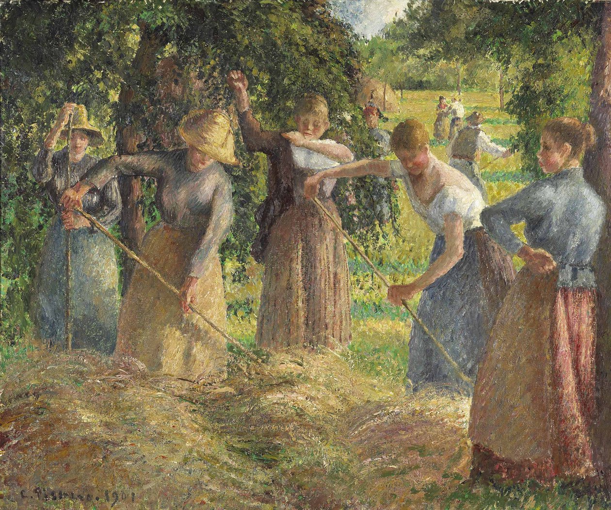 Hooioogst in Éragny door Camille Jacob Pissarro