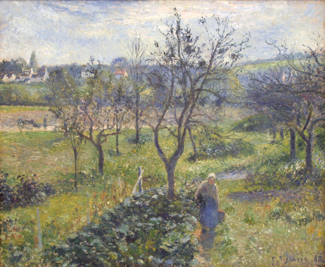 Tuin in Valhermeil door Camille Jacob Pissarro