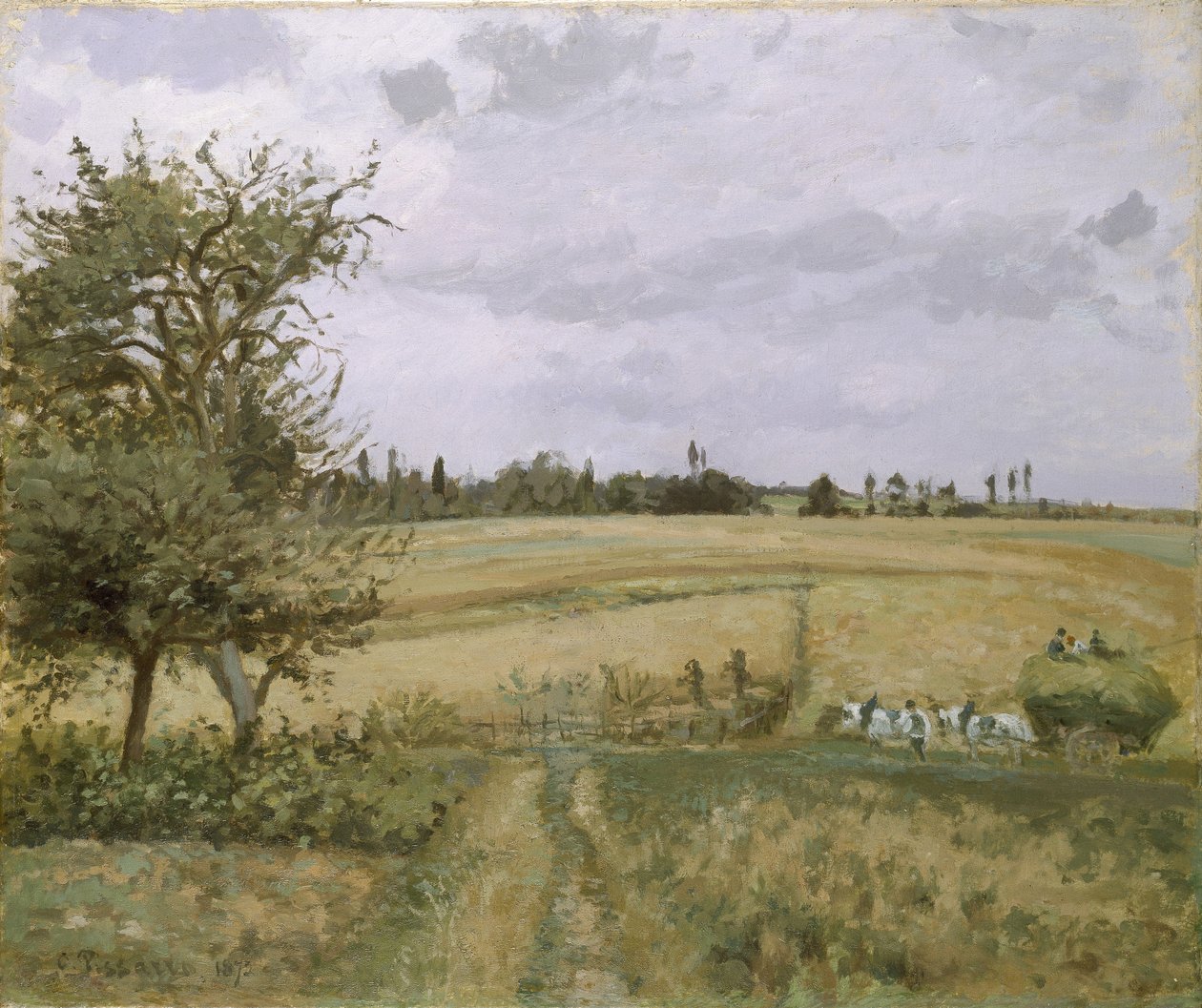 Landschap bij Pontoise, 19e eeuw door Camille Jacob Pissarro