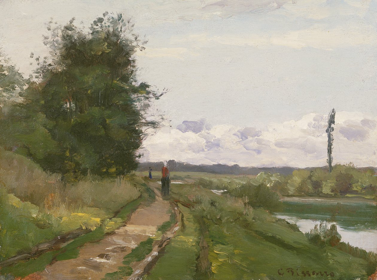 De oevers van de Seine bij Bougival, 1864 door Camille Jacob Pissarro