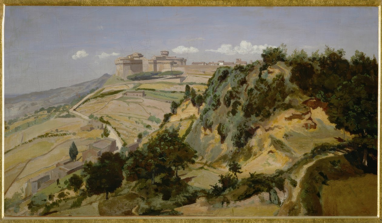 De citadel van Volterra door Jean Baptiste Camille Corot