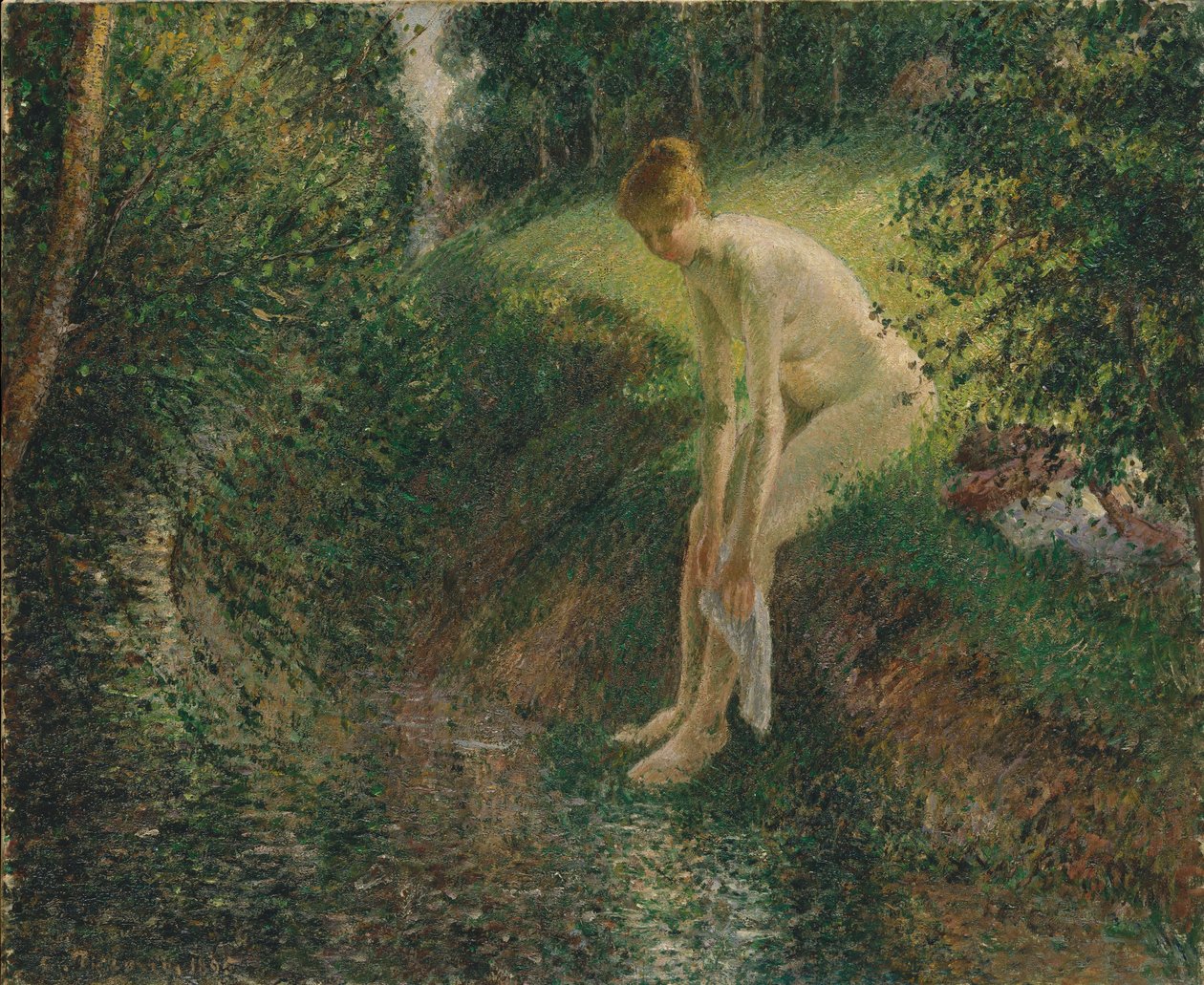 Bader in het Bos, 1895 door Camille Jacob Pissarro