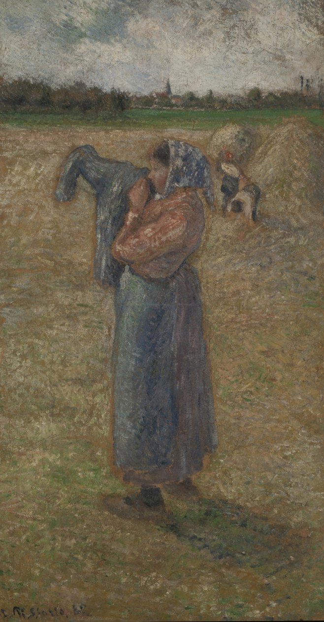 Vrouw op het veld, 1882 door Camille Pissarro