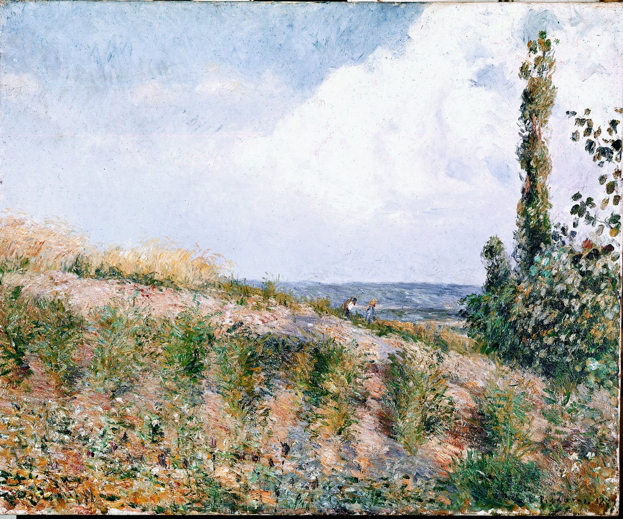Landschap door Camille Jacob Pissarro
