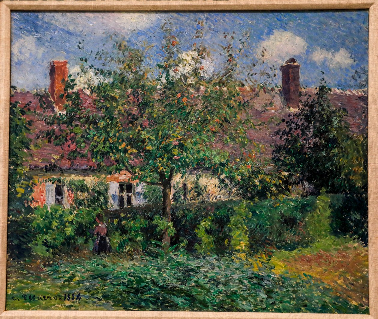 Boerenhuis in Éragny door Camille Pissarro