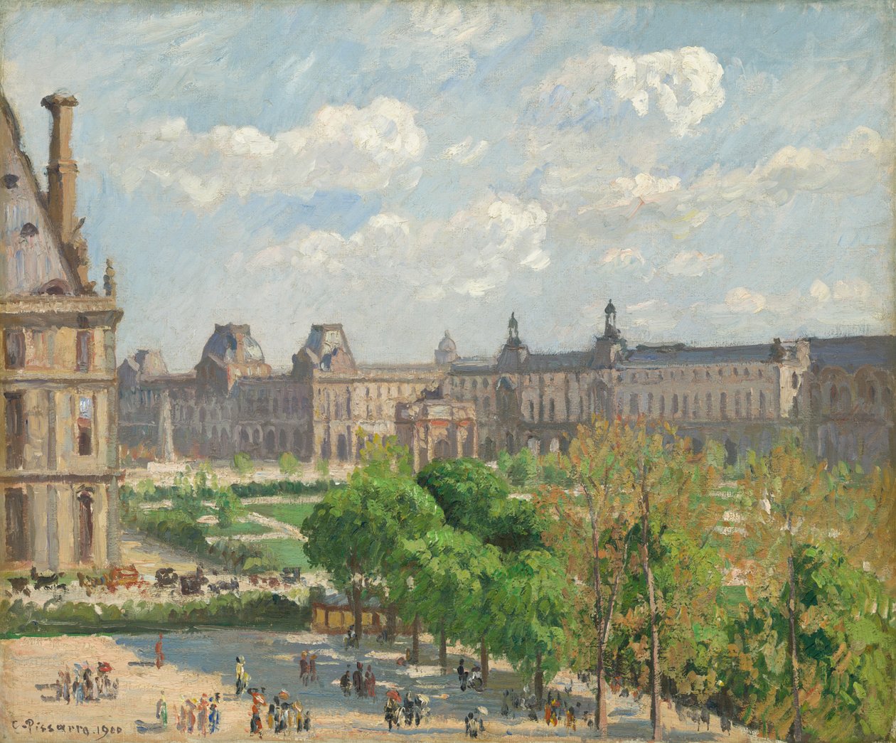 Place du Carrousel, Parijs door Camille Pissarro