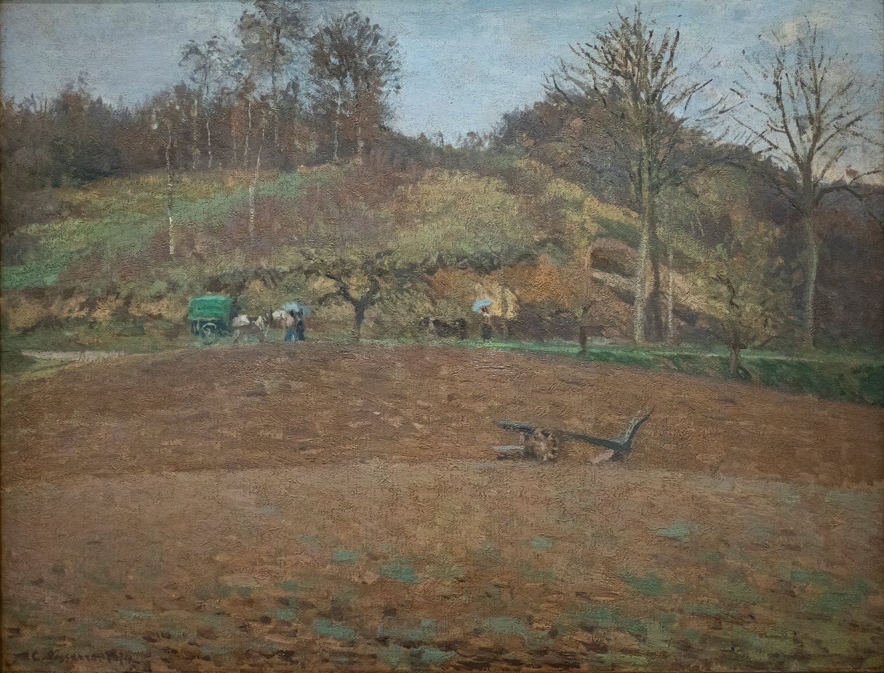 Geploegd Land door Camille Pissarro