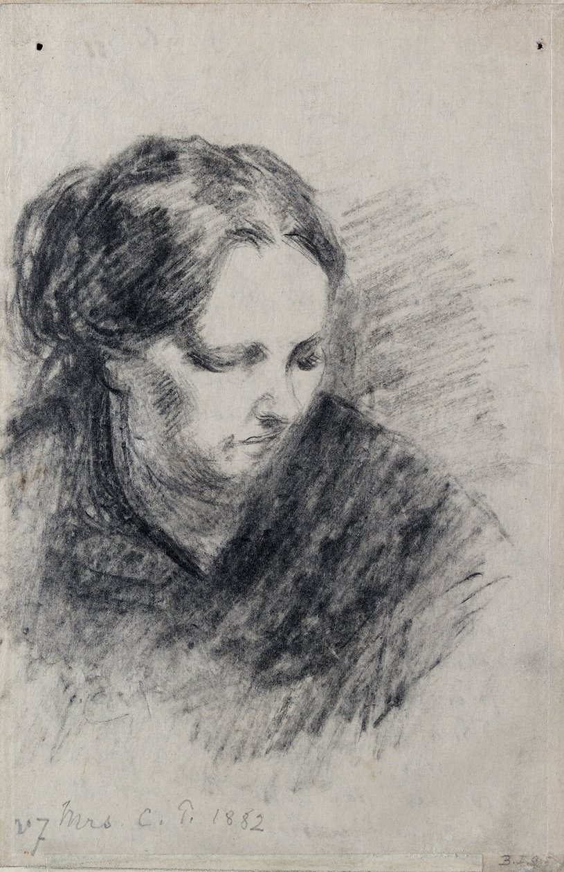 Portret van Madame Pissarro door Camille Pissarro