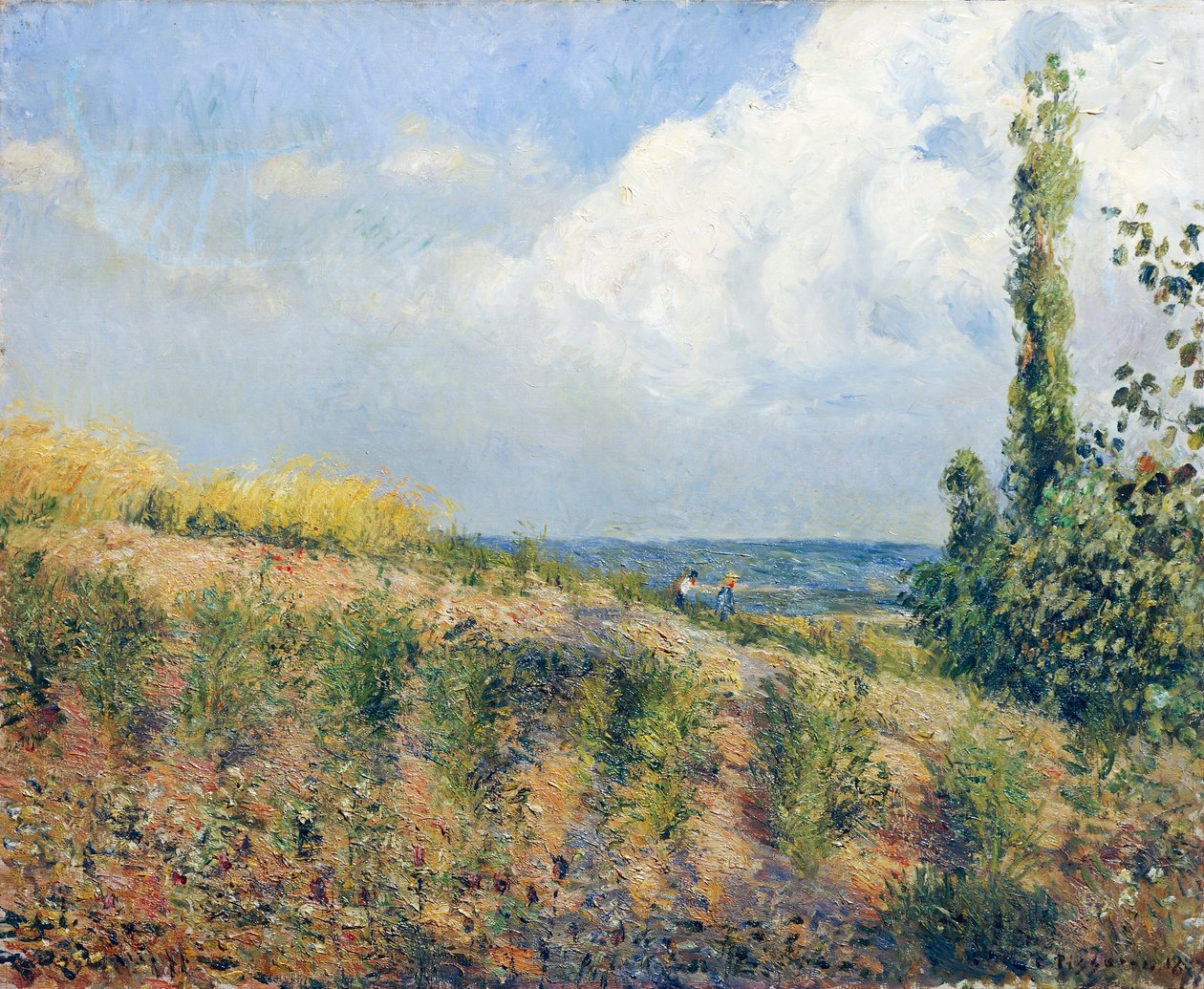 De naderende storm door Camille Pissarro