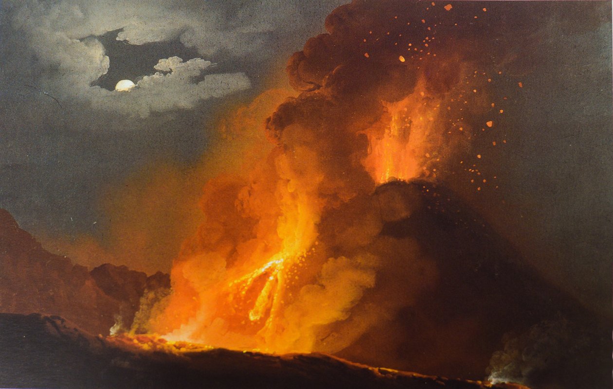 Krater van de Vesuvius door Camillo de Vito