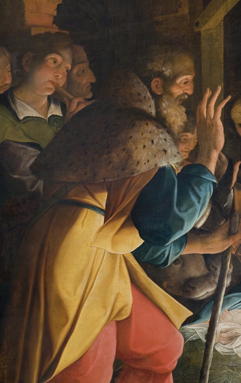 Geboorte van Christus (detail) door Camillo Procaccini