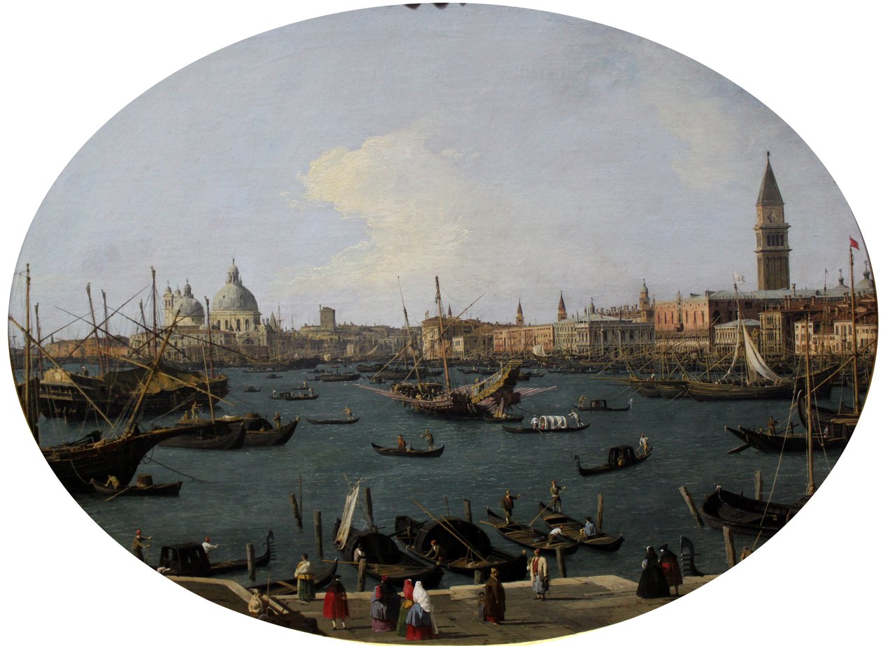 Gezicht op het Bacino di San Marco in Venetië door Giovanni Antonio Canal