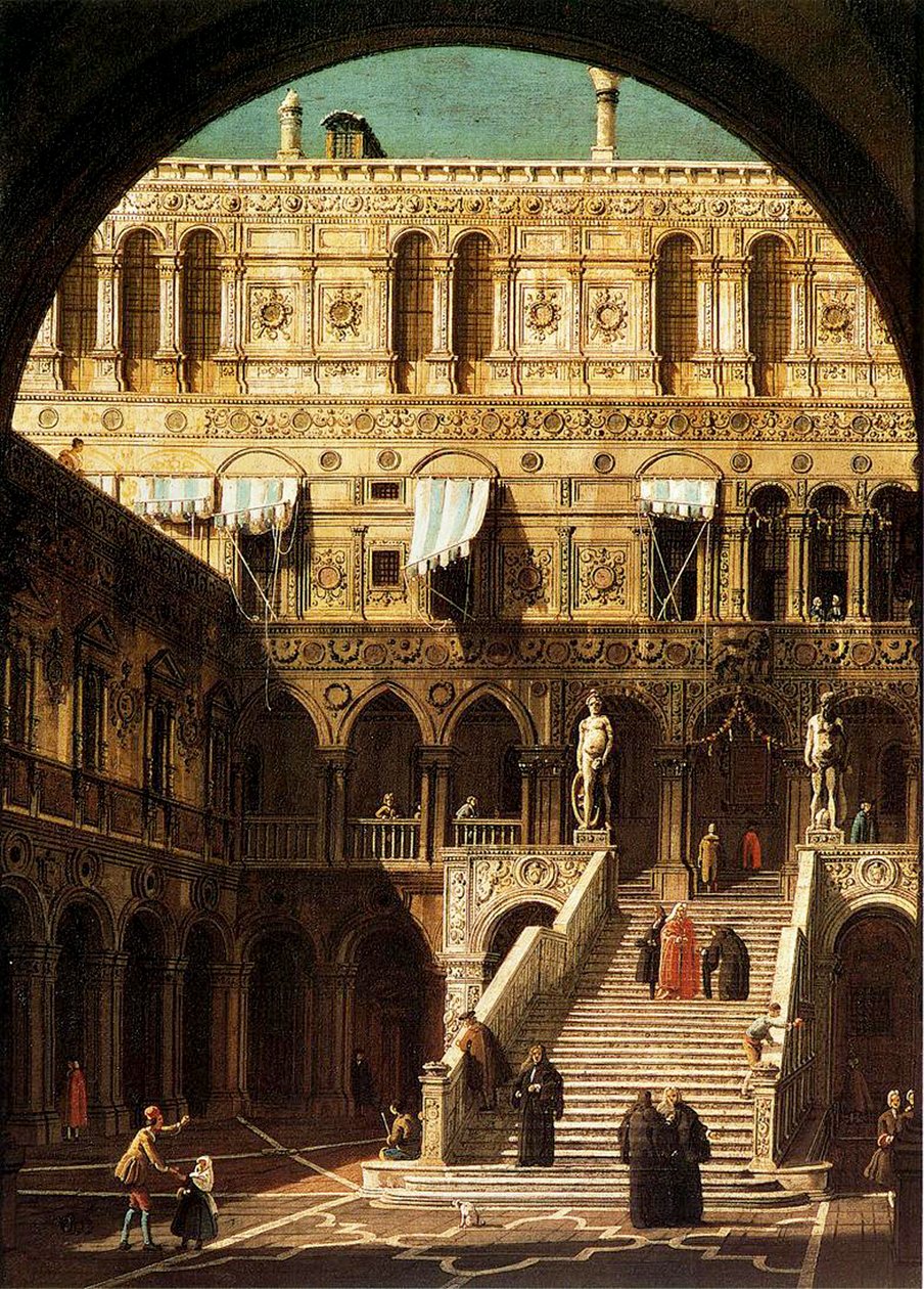 De Reuzenstappen, Venetië, 1765 door Giovanni Antonio Canal