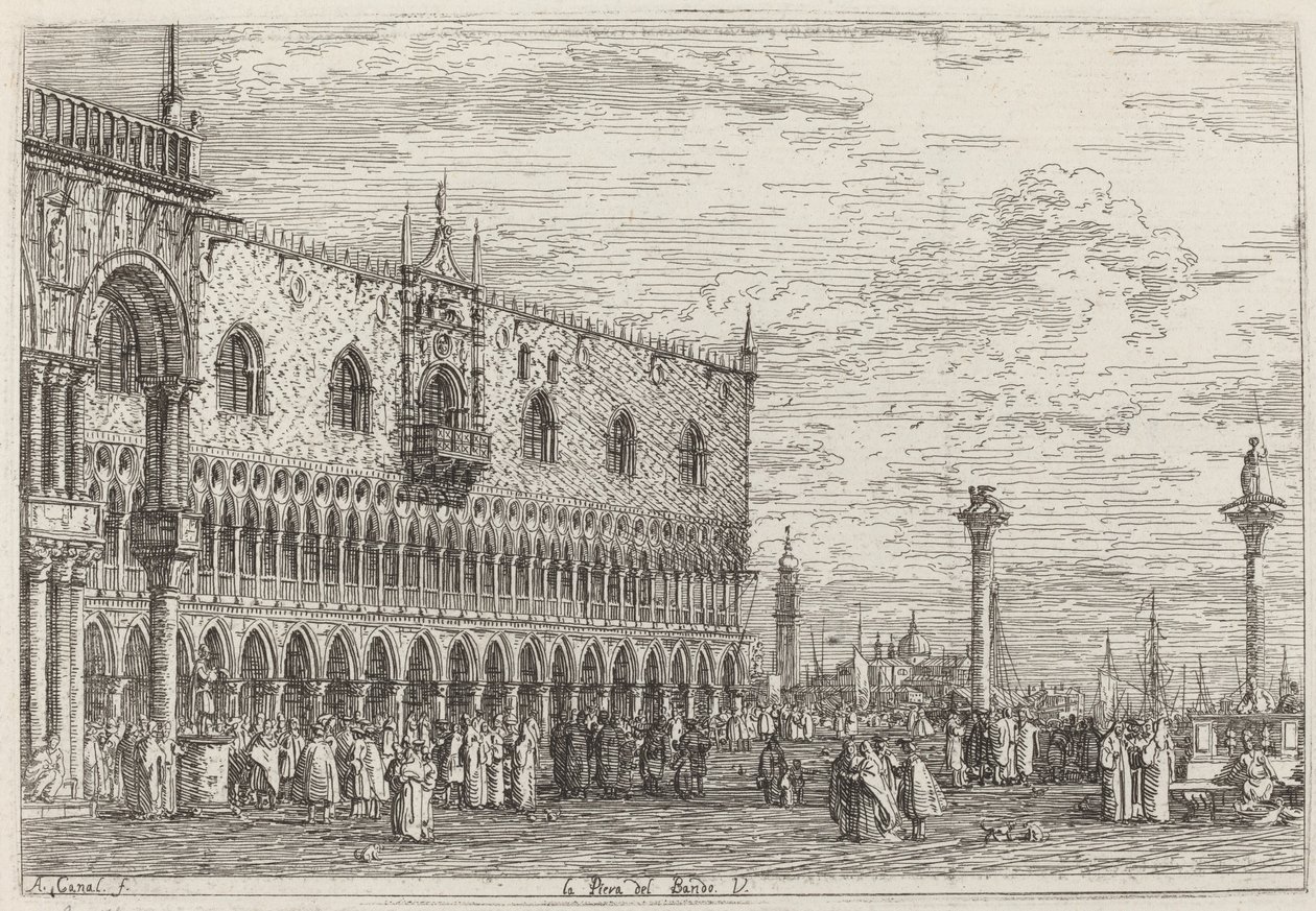 La Piera del Bando. V. door Canaletto